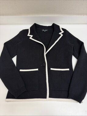 MARLED Black Cardigan with White Trim